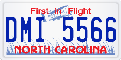 NC license plate DMI5566