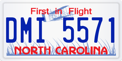 NC license plate DMI5571