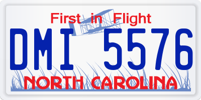 NC license plate DMI5576
