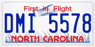 NC license plate DMI5578