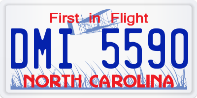 NC license plate DMI5590
