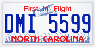 NC license plate DMI5599