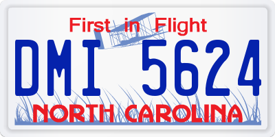 NC license plate DMI5624