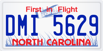 NC license plate DMI5629