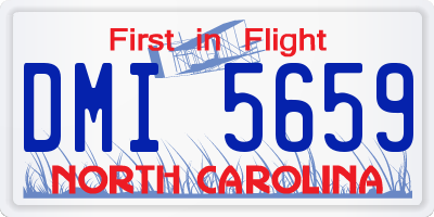 NC license plate DMI5659