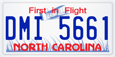 NC license plate DMI5661
