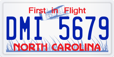 NC license plate DMI5679