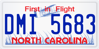 NC license plate DMI5683
