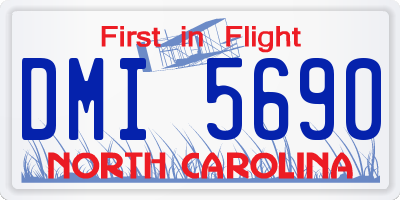 NC license plate DMI5690