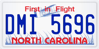 NC license plate DMI5696