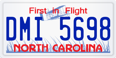 NC license plate DMI5698
