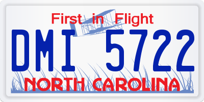 NC license plate DMI5722