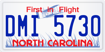 NC license plate DMI5730
