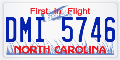 NC license plate DMI5746