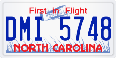 NC license plate DMI5748