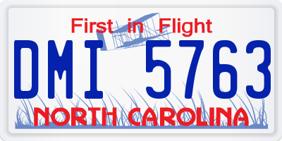 NC license plate DMI5763