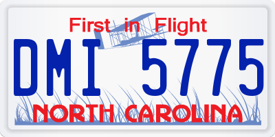 NC license plate DMI5775