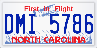 NC license plate DMI5786
