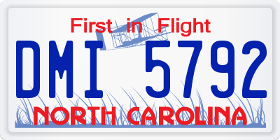 NC license plate DMI5792