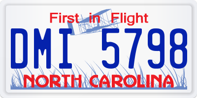 NC license plate DMI5798