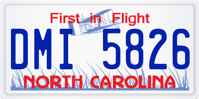NC license plate DMI5826
