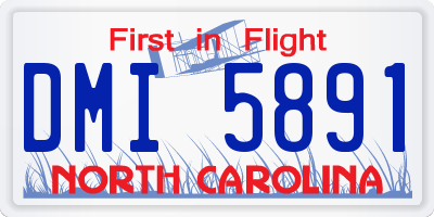 NC license plate DMI5891