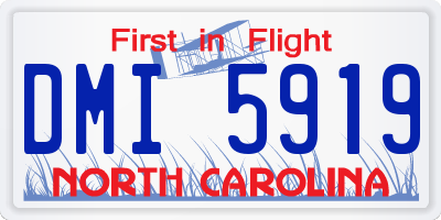 NC license plate DMI5919