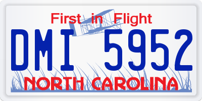 NC license plate DMI5952