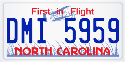 NC license plate DMI5959