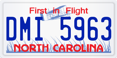 NC license plate DMI5963