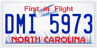 NC license plate DMI5973