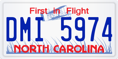 NC license plate DMI5974