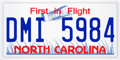 NC license plate DMI5984