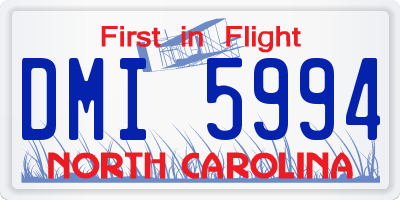 NC license plate DMI5994