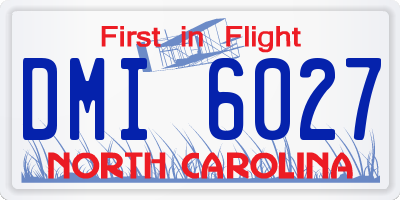 NC license plate DMI6027