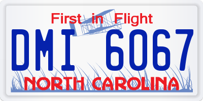 NC license plate DMI6067