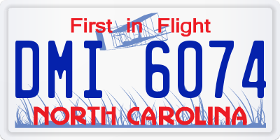 NC license plate DMI6074