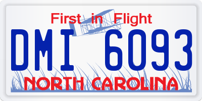 NC license plate DMI6093