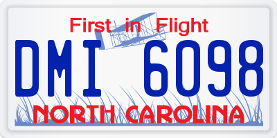 NC license plate DMI6098