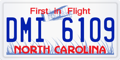 NC license plate DMI6109