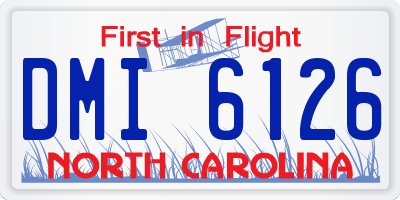 NC license plate DMI6126