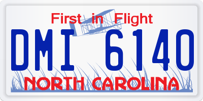 NC license plate DMI6140