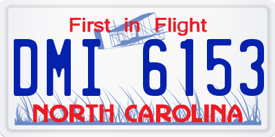 NC license plate DMI6153