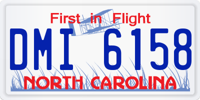 NC license plate DMI6158