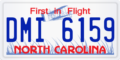 NC license plate DMI6159