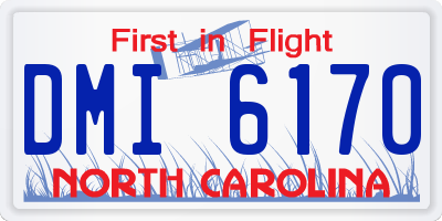 NC license plate DMI6170