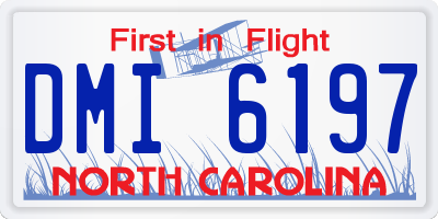 NC license plate DMI6197