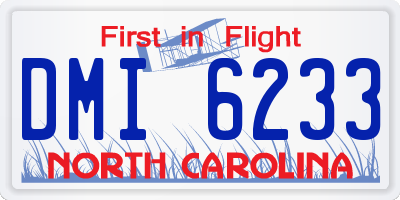 NC license plate DMI6233