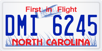 NC license plate DMI6245