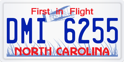 NC license plate DMI6255